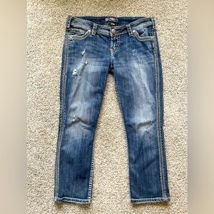 Silver Jean Capris W30